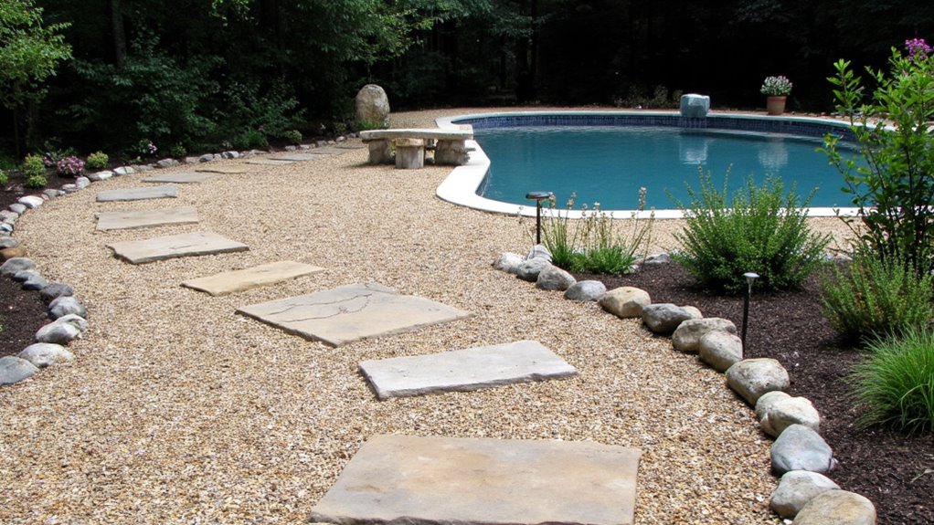 stylish practical pool pathways