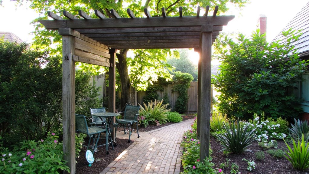 stylish shaded outdoor retreat