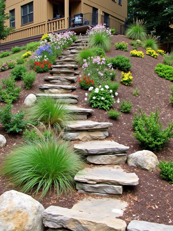 stylish terraced garden solution