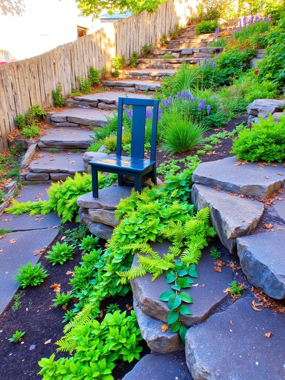 terraced garden visual interest