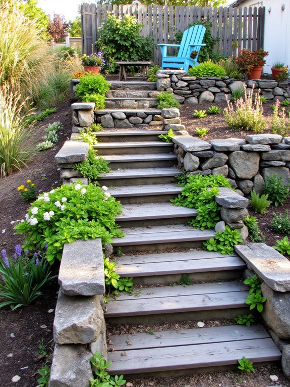 terraced gardening for slopes