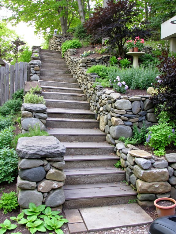terraced gardens enhance slopes