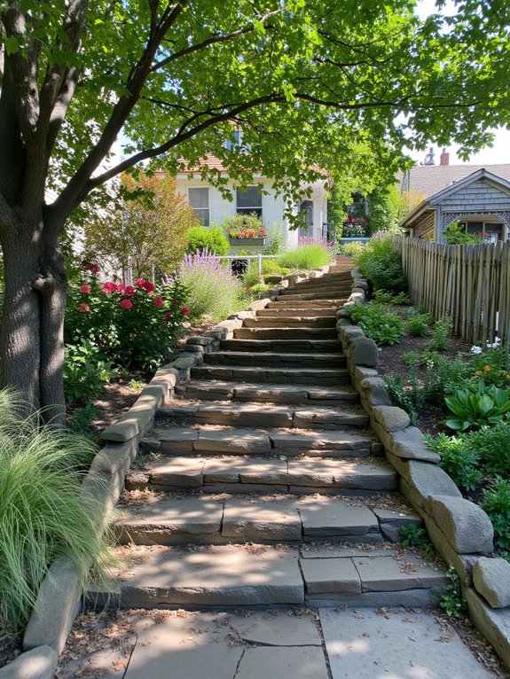 terraced steps for accessibility