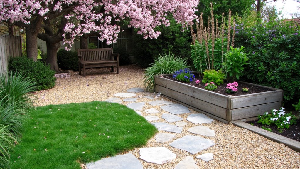 textured garden art zones