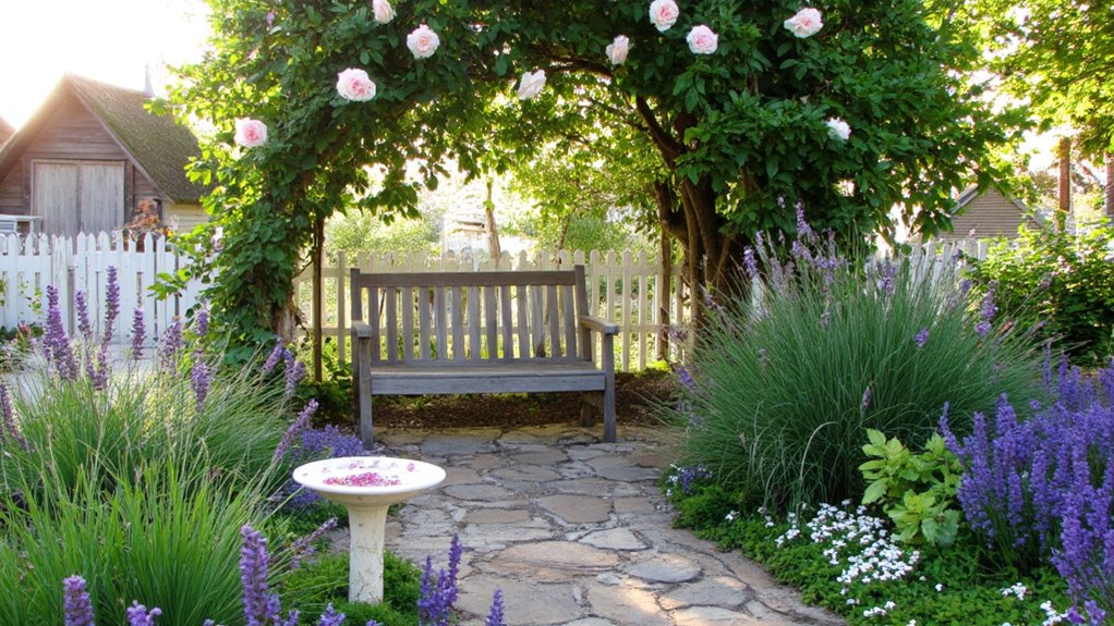 themed garden corner creation