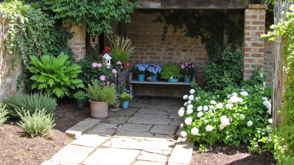 themed garden corner retreat