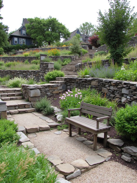 tiered hillside landscaping concepts