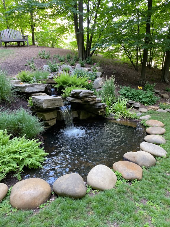 tranquil garden water feature