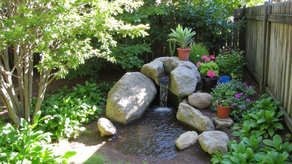 tranquil tabletop fountain installation