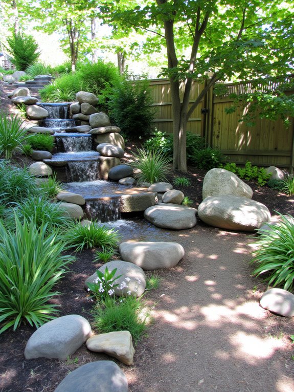 tranquil water feature installation