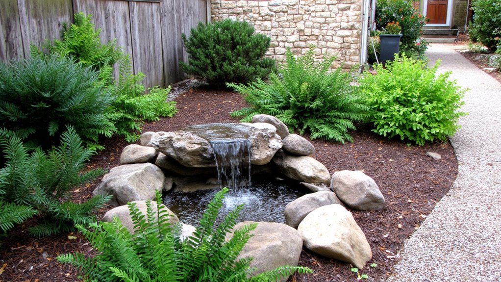 tranquil water feature installation