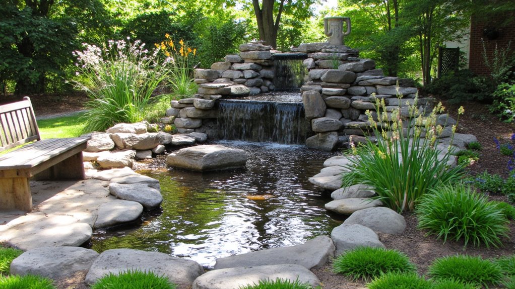 tranquil water feature relaxation