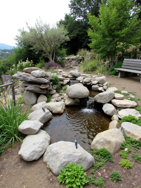 tranquil water features attract wildlife