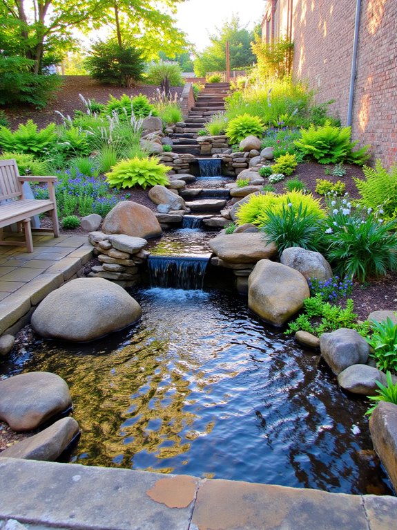 tranquility through garden water