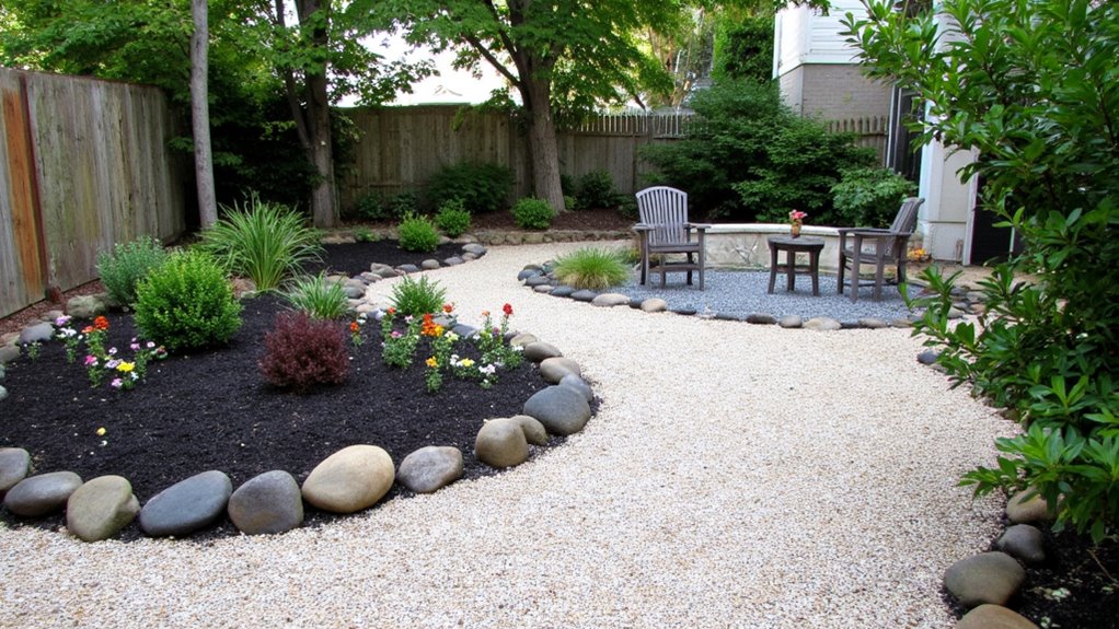 transform backyard with stones