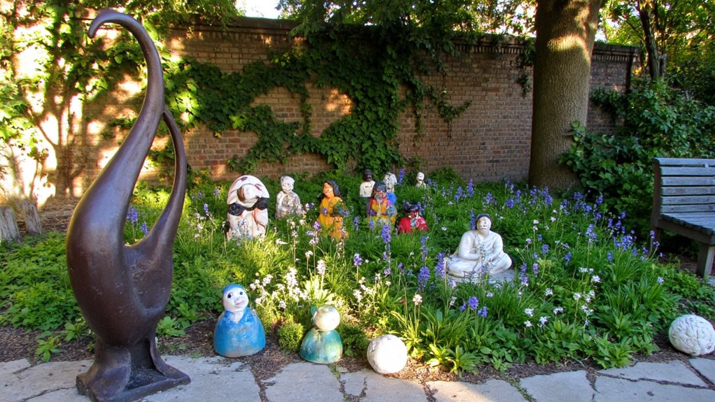 transform garden with sculptures