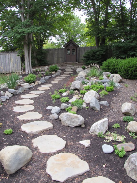 transform hill with rock garden