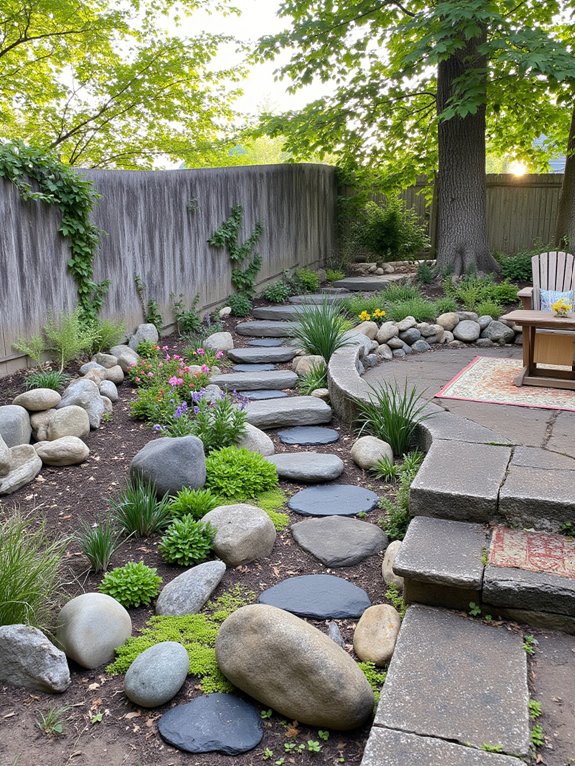 transform landscape with stones