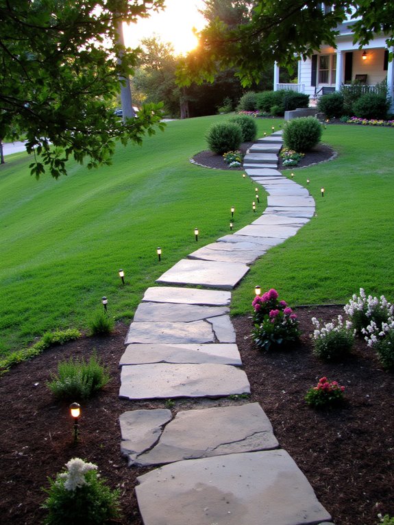 transformative hillside path lighting