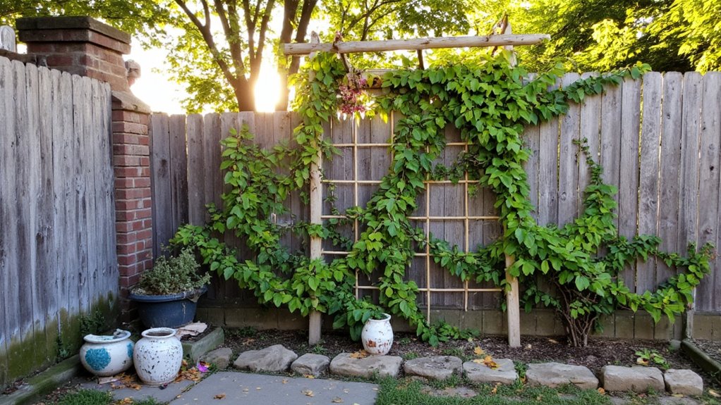 trellis with climbing vines