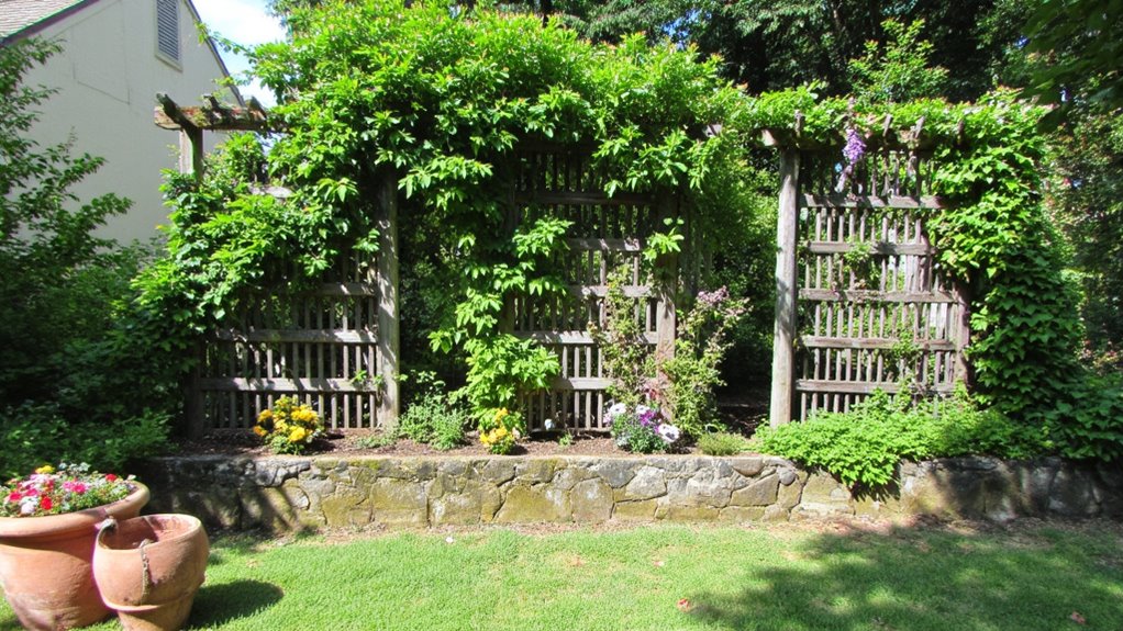 trellises enhance garden aesthetics