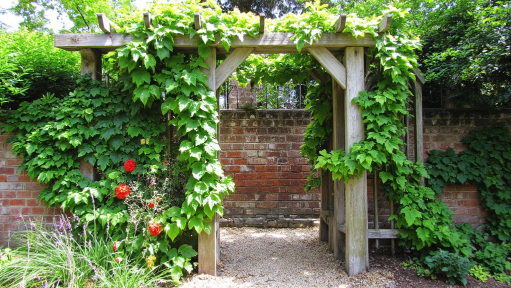 trellises enhance vertical gardening