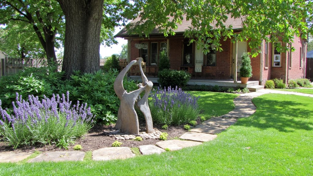 unique garden sculpture focal point