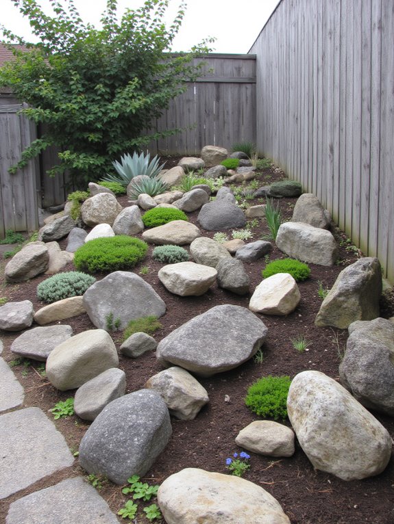 unique rock garden design