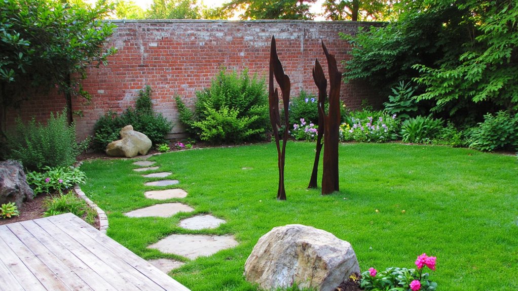 unique sculpture as focal point