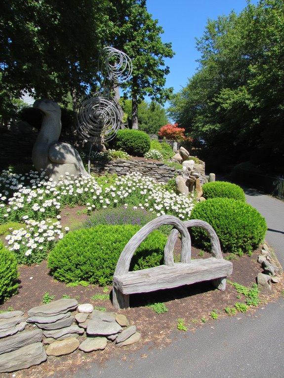 unique sculptures enhance gardens