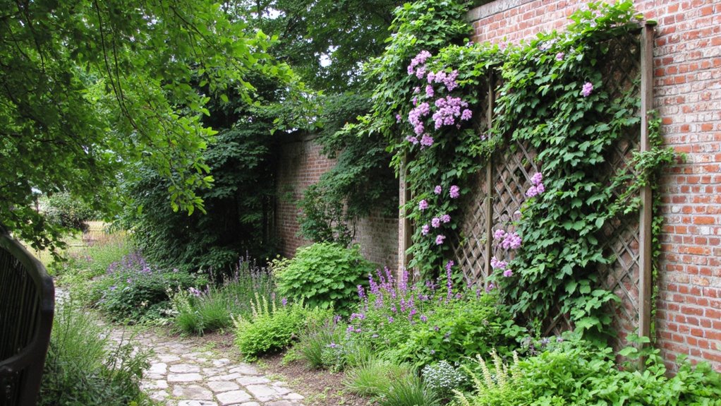 vertical garden with trellis
