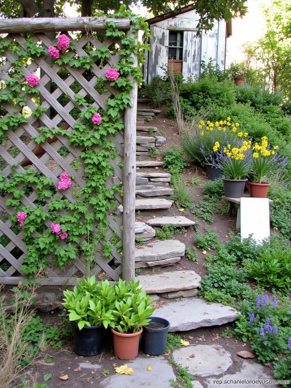 vertical gardening with trellises