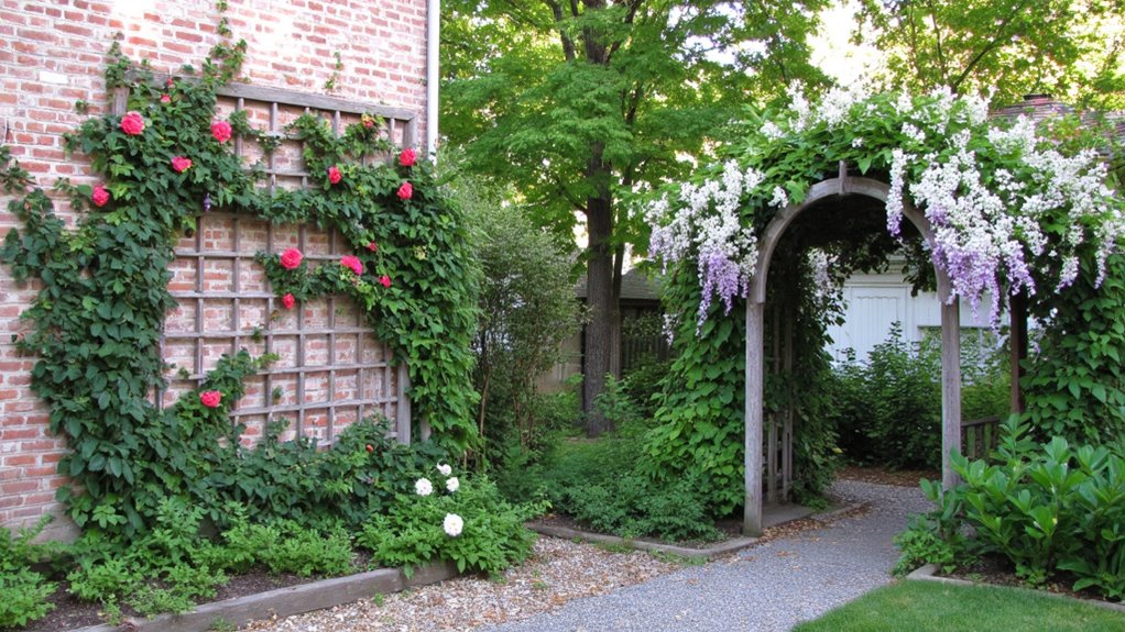 vertical gardening with trellises