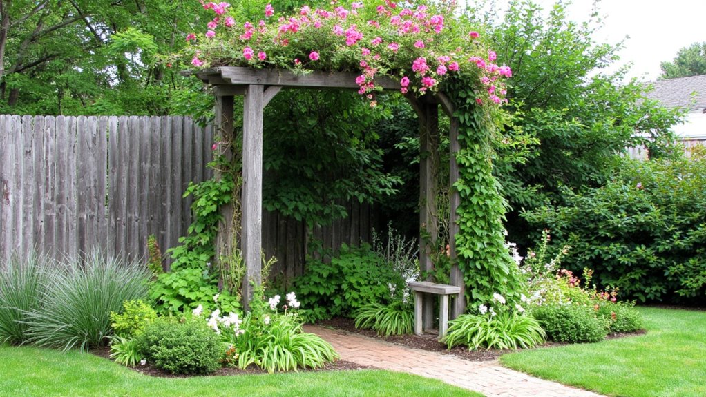 vertical interest with arbors