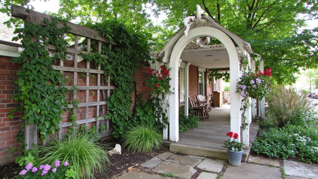 vertical landscaping with trellises