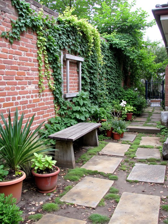 vertical space with climbing plants