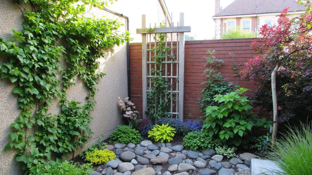 vertical trellises enhance gardens