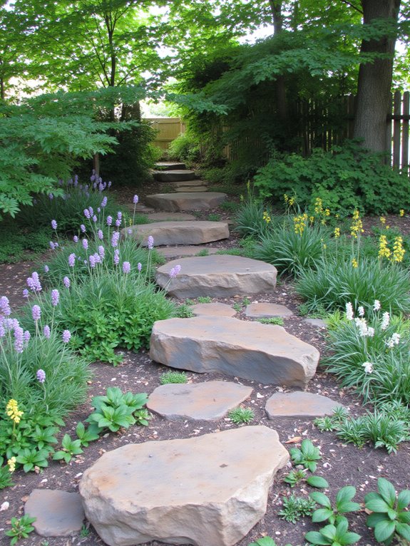 vibrant artistic garden pathways