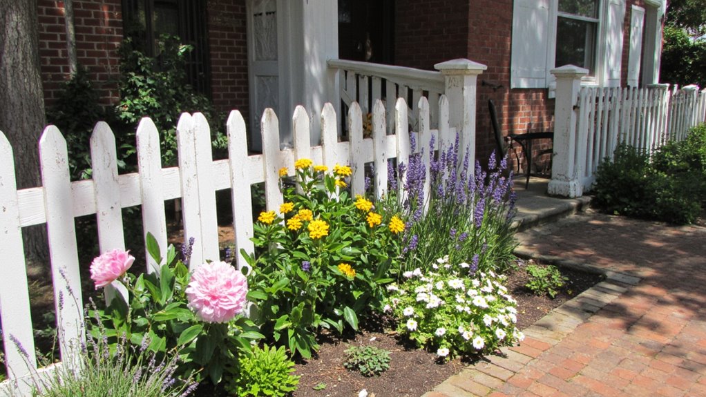 vibrant blooms enhance entrances