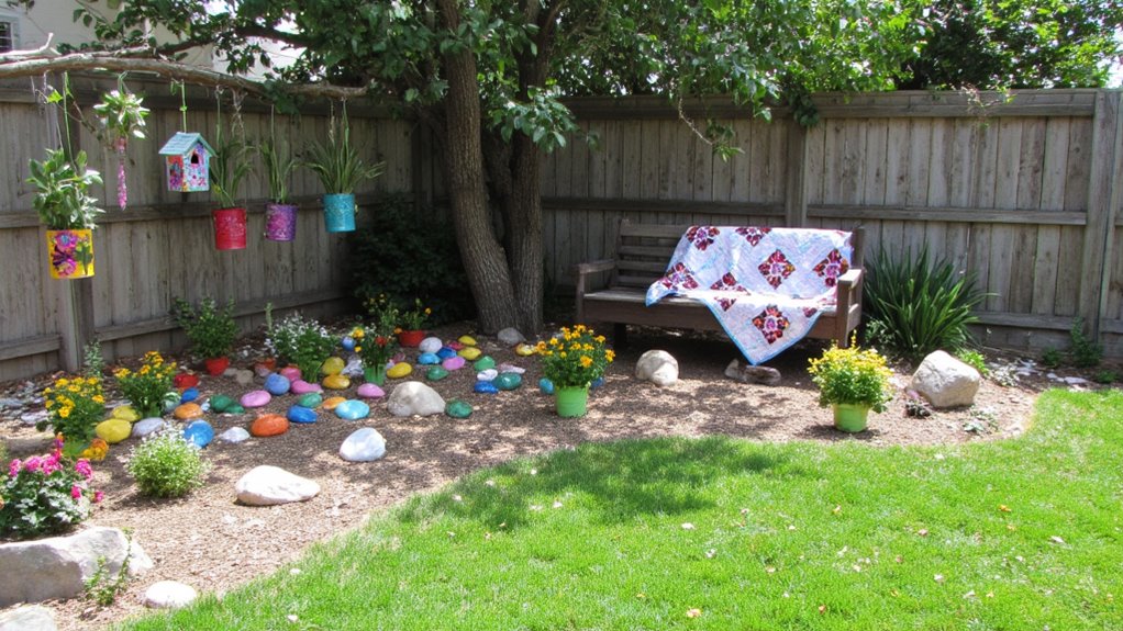 vibrant budget friendly garden art