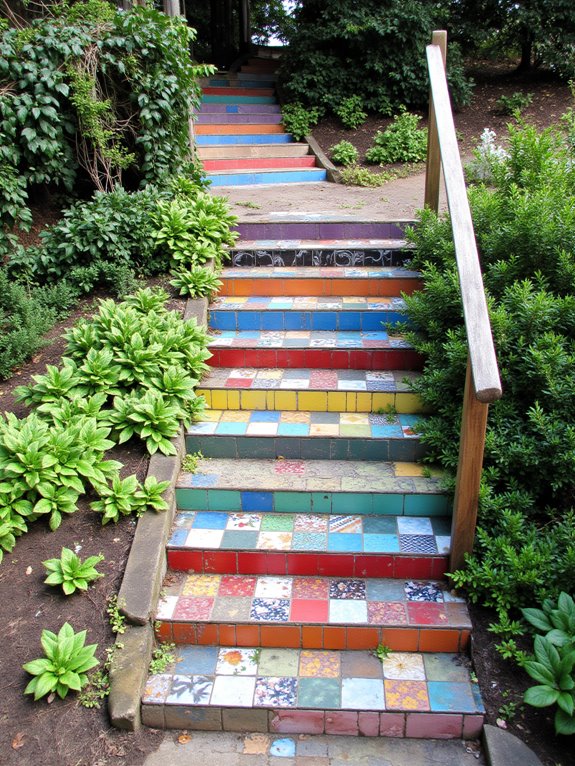 vibrant creative garden pathways