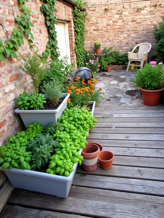 vibrant edible ornamental garden