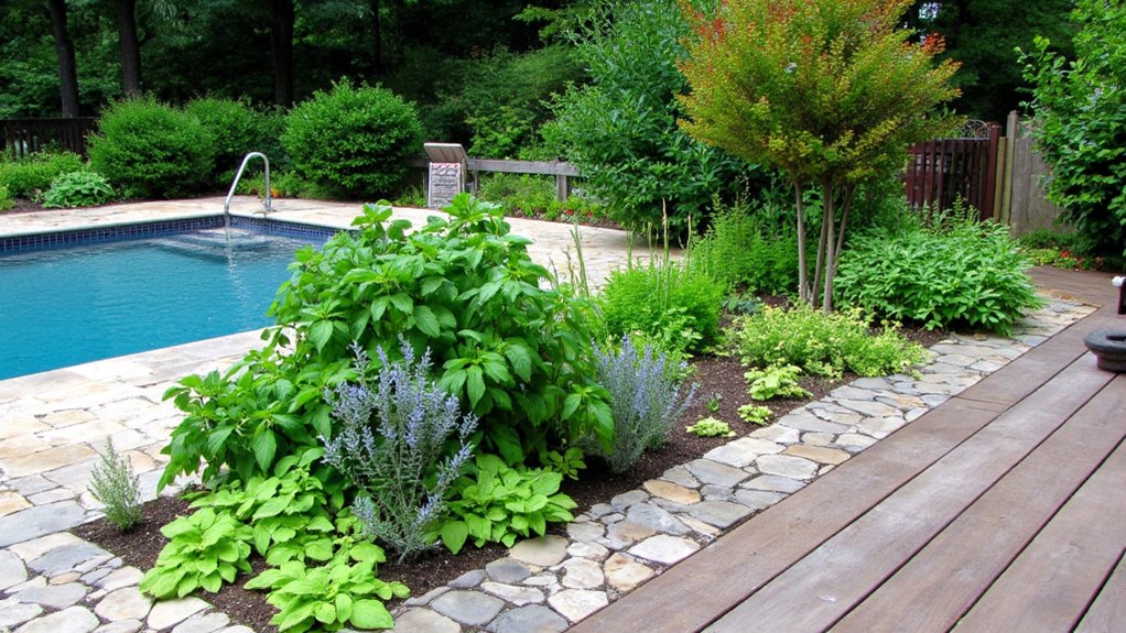 vibrant edible poolside retreat