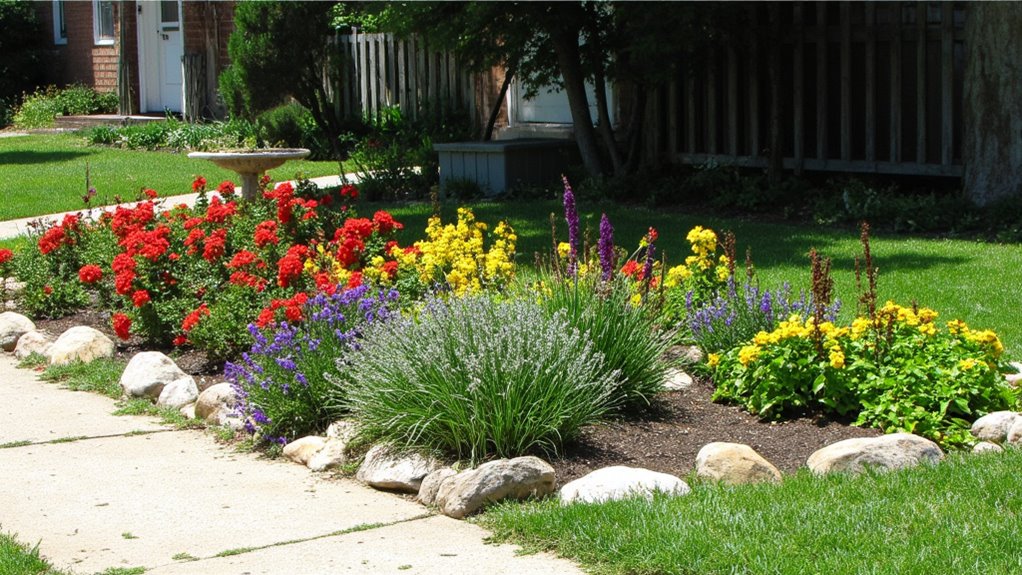vibrant flower bed combinations