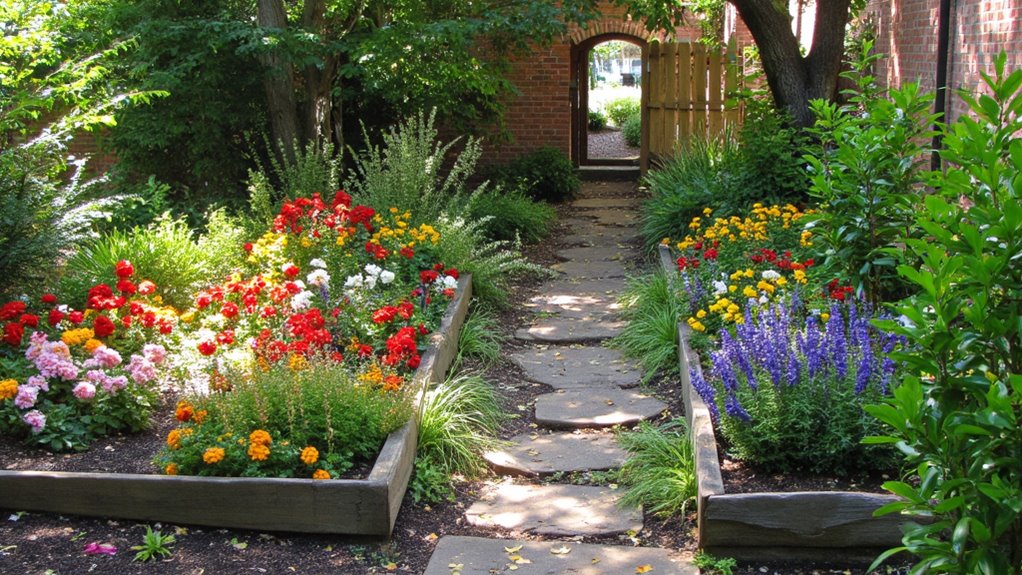 vibrant flower bed transformation