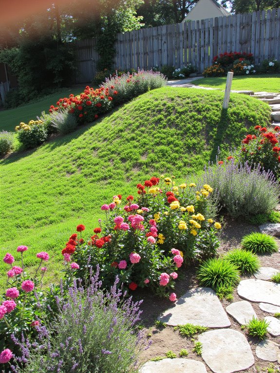 vibrant flowers for slopes