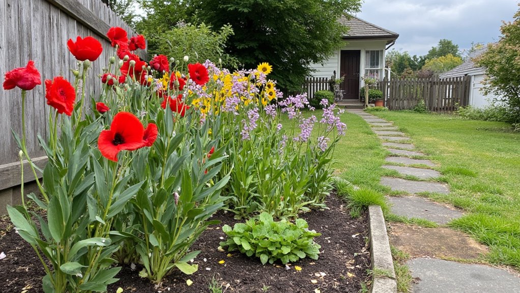 vibrant layered flower arrangement