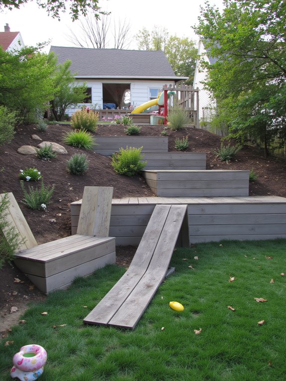 vibrant sloped play area