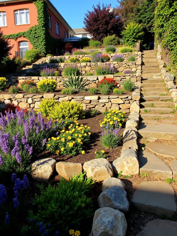 vibrant tiered landscape colors