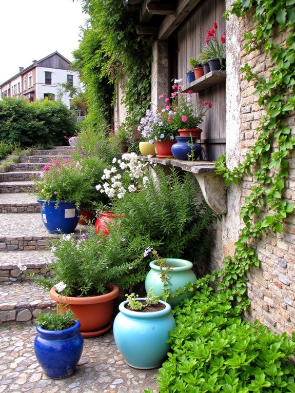 vibrant vertical container garden
